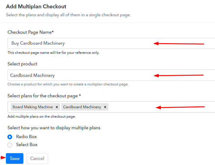 Add Plans to Sell Multiple Cardboard Machinery from Single Checkout Page