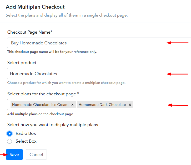Create Multiplan Checkout to Sell Homemade Chocolates Online