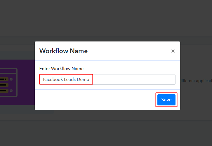 Workflow Name Send Facebook Lead Ads Leads Data to Gmail Automatically