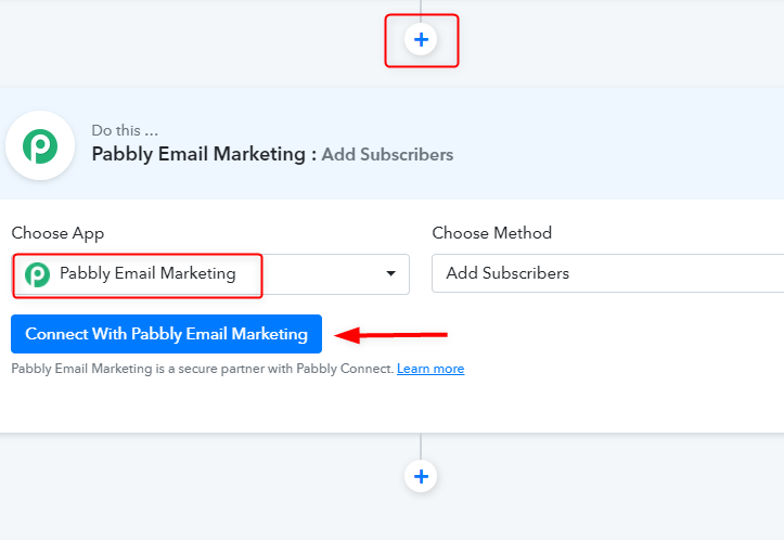 Choose Pabbly Email Marketing App - Setting Action