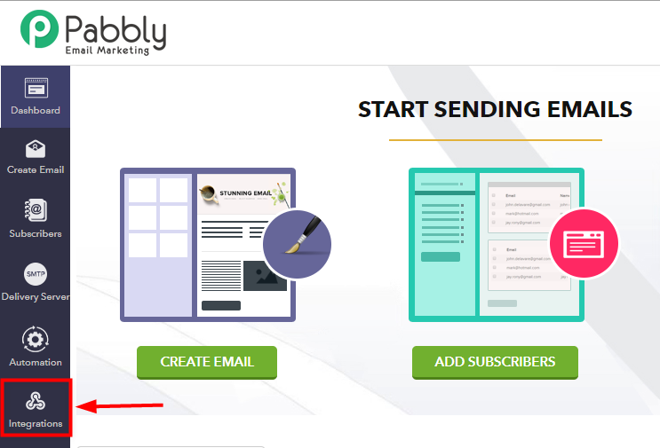 Screenshot of Pabbly Email Marketing in use