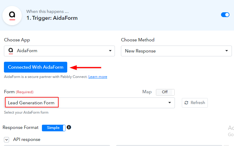 Setting Trigger - Add Data to Google Sheets