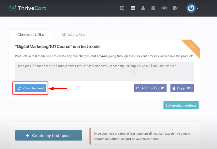 ThriveCart View Checkout