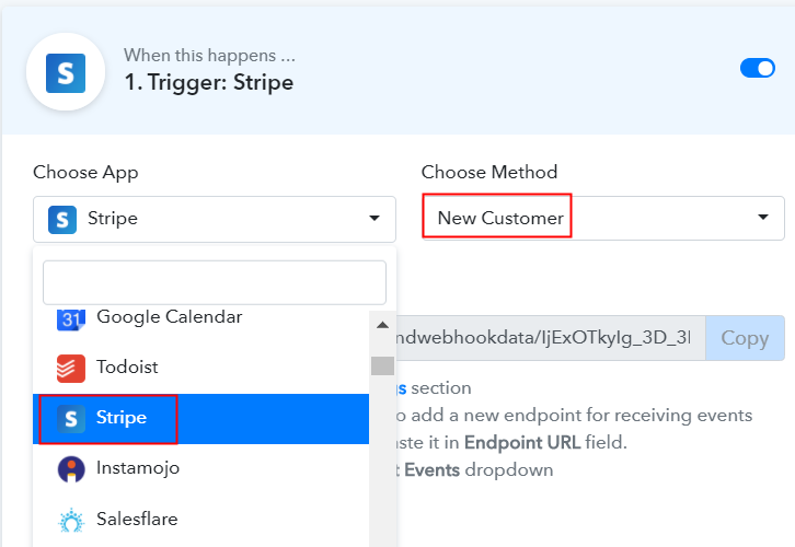 Select Stripe for Stripe & Quickbooks Online Integration