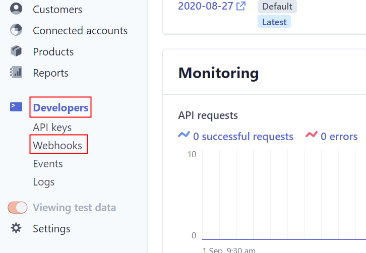 Go to Developer Section for Stripe & Quickbooks Online Integration