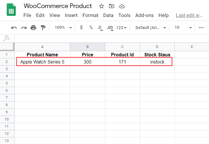 Check Response in Google Sheet