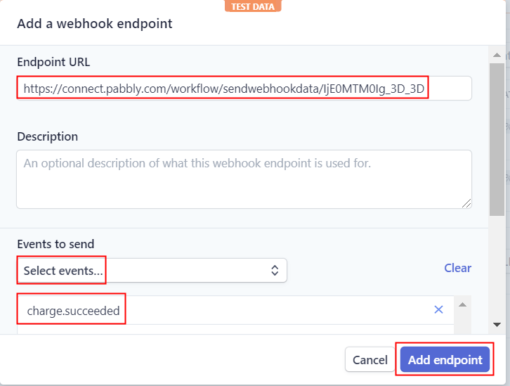 Paste the Webhook URL