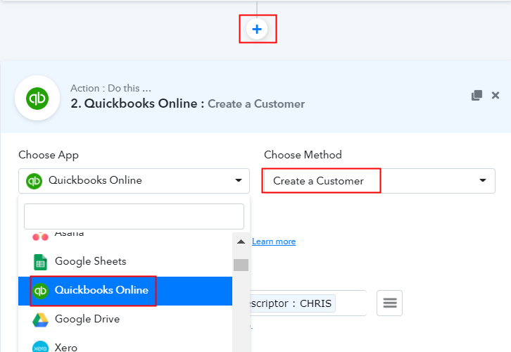 Select Quickbooks Online