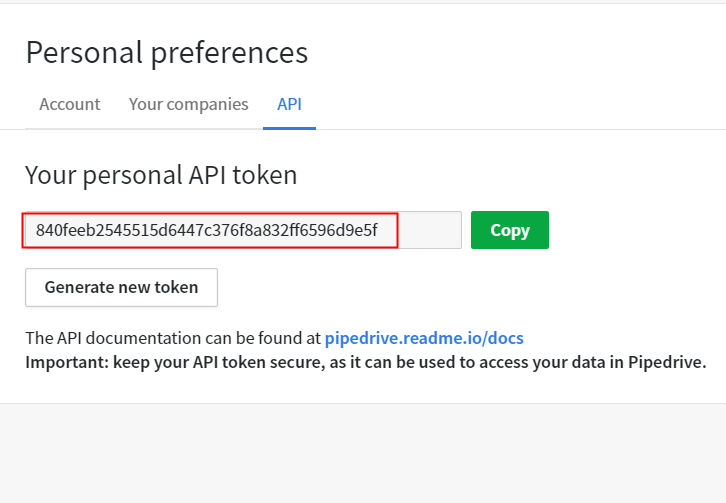 Copy the API Key