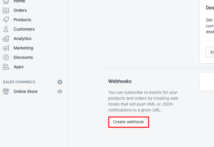 Create Webhook