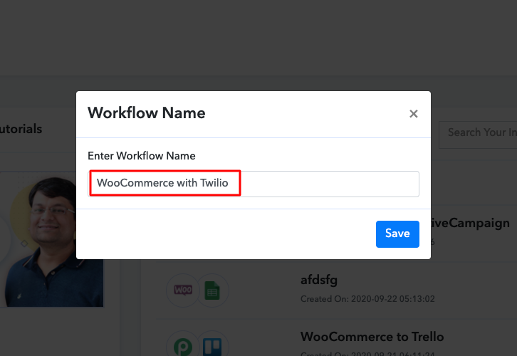 Name the Workflow to get SMS Notifications for Every WooCommerce Purchase