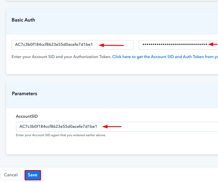 Paste the API Key