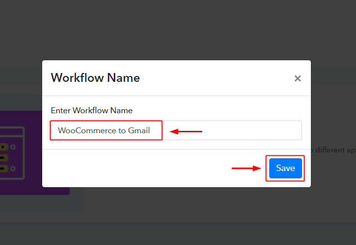 WooCommerce to Gmail Workflow