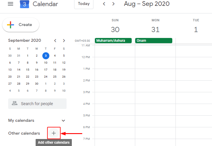 Add Calendar