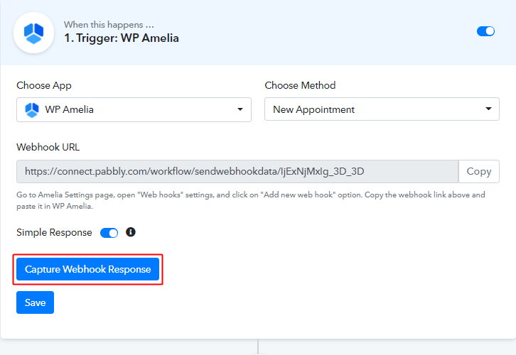 Capture Webhook Response to Connect WP Amelia to Google Calendar and Gmail