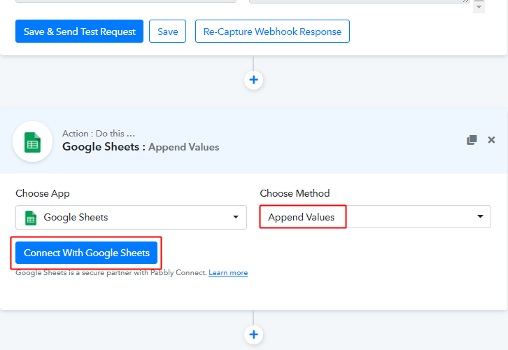 Connect with Google Sheets