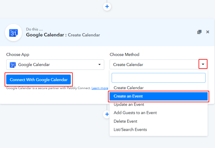 Google Calendar Method