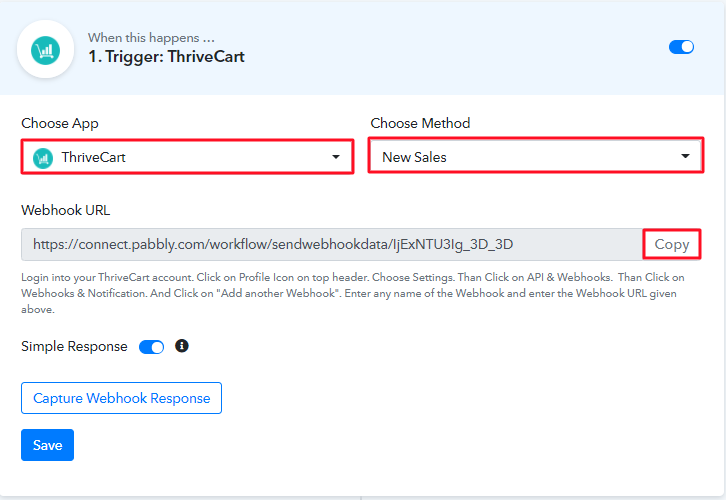 Setting Trigger to Integrate ThriveCart with Google Sheets