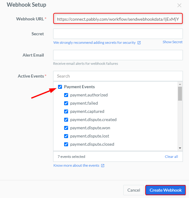 Webhook Setup