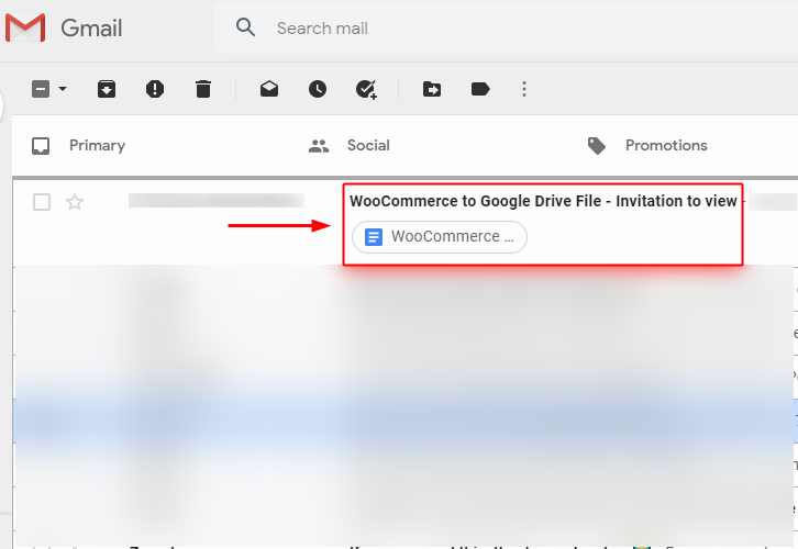 Google Drive File Sent