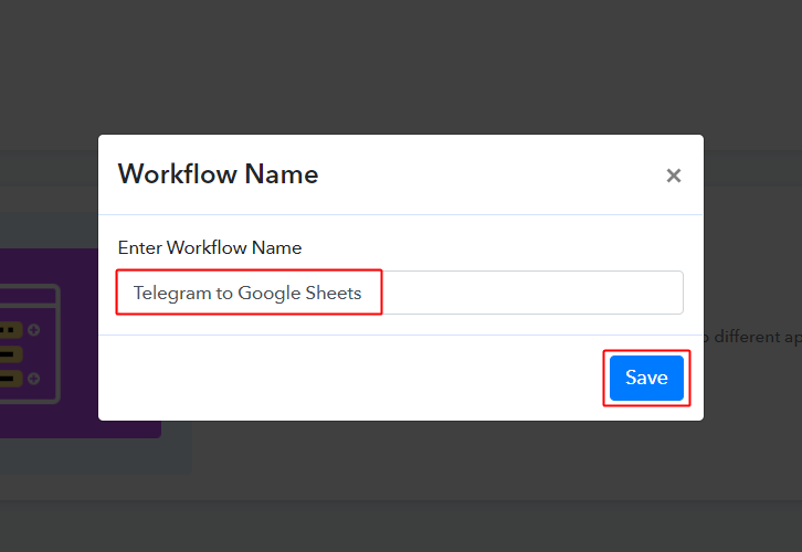 Telegram to Google Sheets Workflow