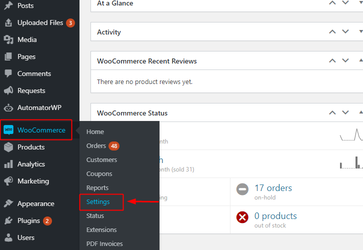 WooCommerce Settings