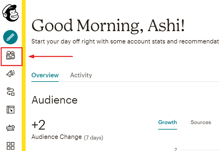 Go to MailChimp Audience