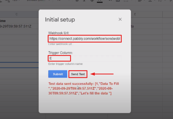 Paste the Webhook URL to Create Plutio Tasks from New Google Sheets Rows