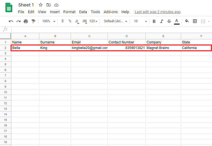 Check Response in Google Sheet to Add Google Sheets Rows for New Chargebee Subscriptions