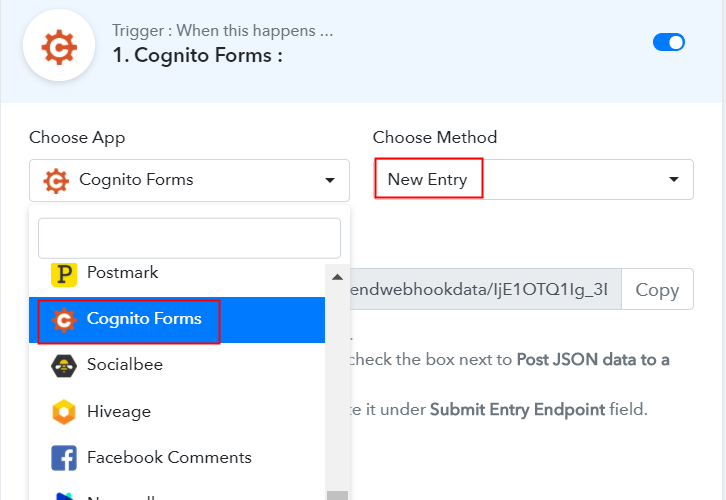 Select Cognito Forms