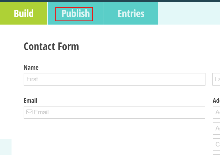 Publish the Form