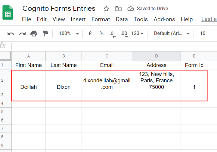 Check Response in Google Sheet