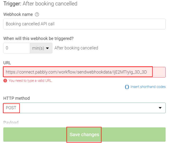 Paste the Copied Webhook