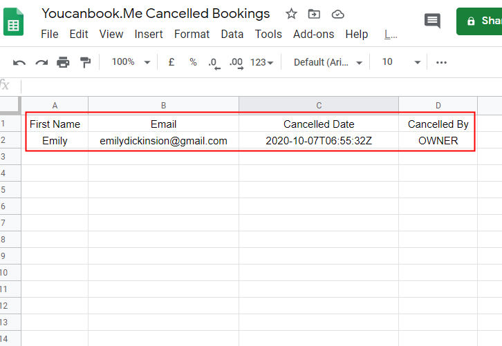 Check Response in Google Sheet