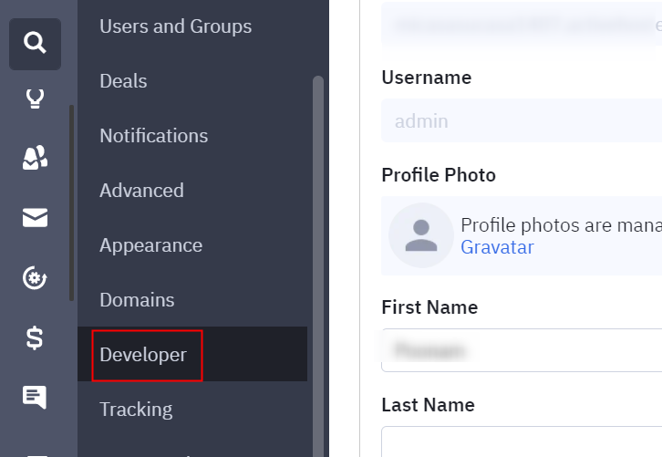 Go to Developer Section to Add New Stripe customers to ActiveCampaign as Customer
