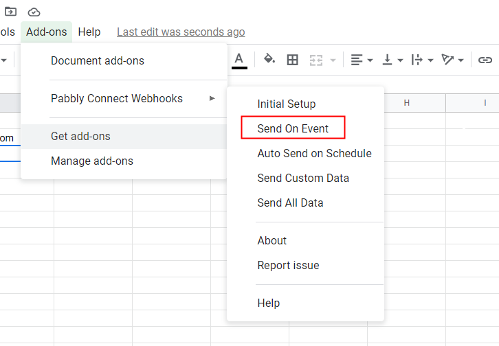 Click Send On Event In Google Sheets