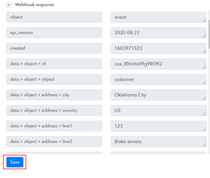 Test the Response for Stripe & Quickbooks Online Integration