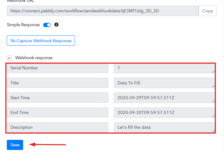 Test the Response in Pabbly Connect Dashboard to Create Plutio Tasks from New Google Sheets Rows