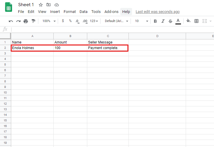 Check Response in Google Sheets to Save New Stripe Charges Automatically to Google Sheets
