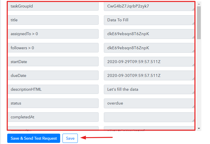 Test the Submission and Save to Create Plutio Tasks from New Google Sheets Rows