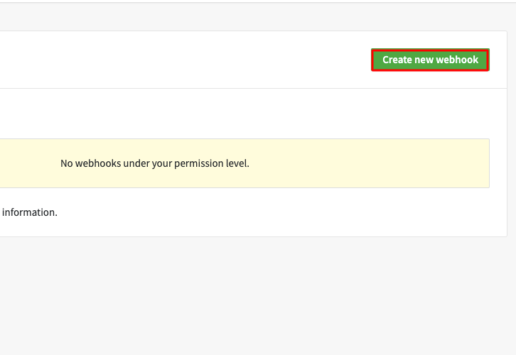 Click on Create New Webhook