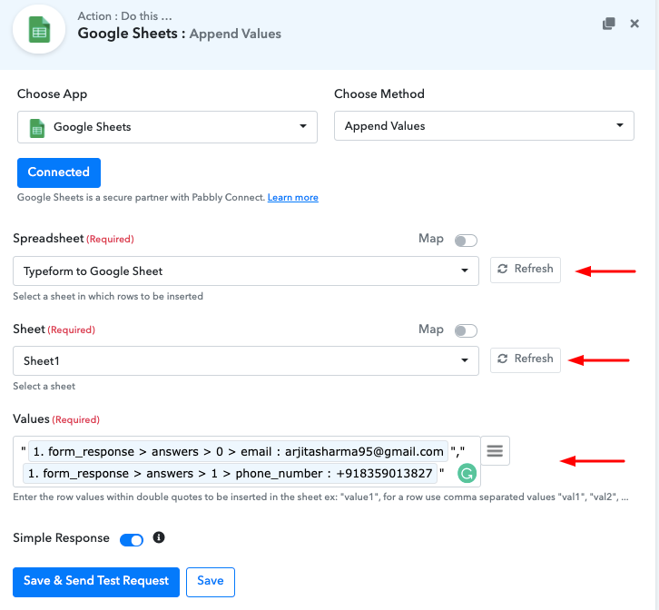 How to Save New Typeform Entries to Google Sheets Spreadsheet