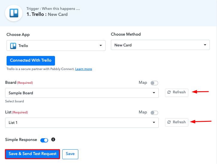 Map the Trello Feild