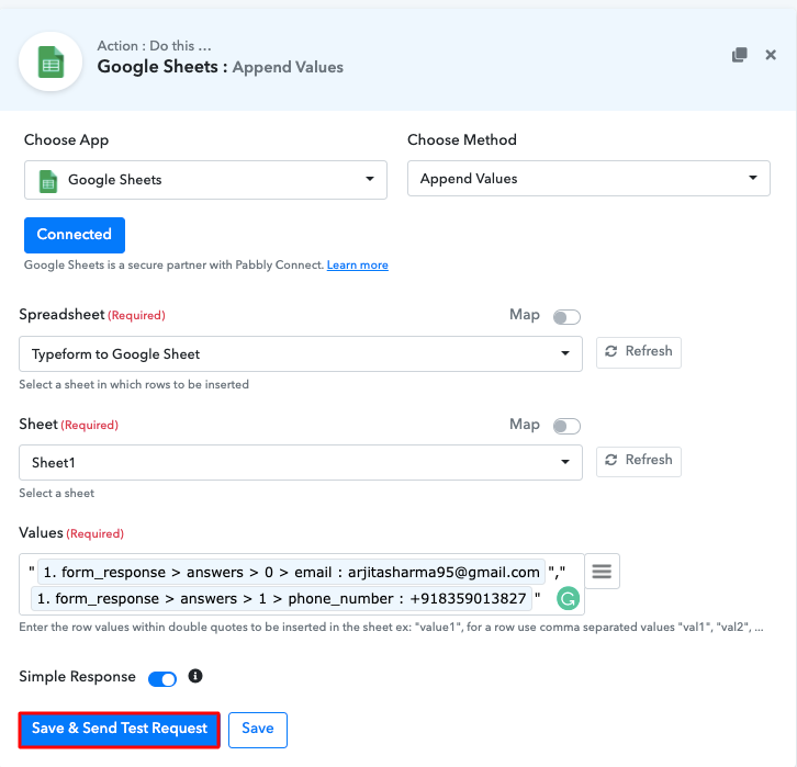 How to Save New Typeform Entries to Google Sheets Spreadsheet