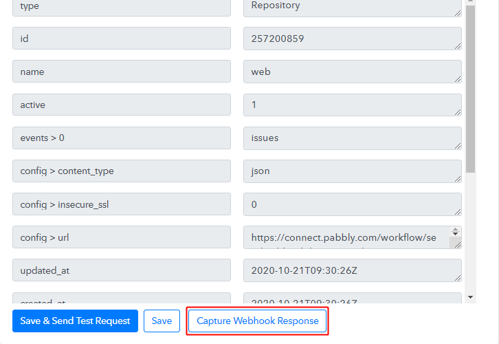 Capture Webhook Response