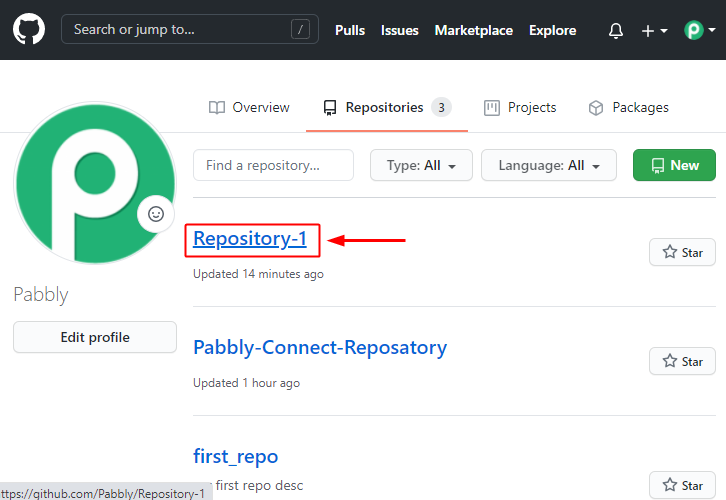 Select a Repository