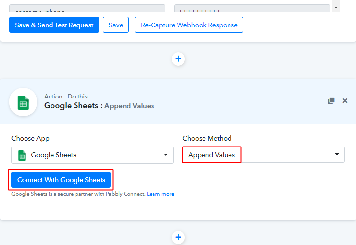 Connect with Google Sheets