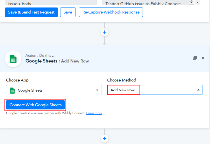 Connect with Google Sheets