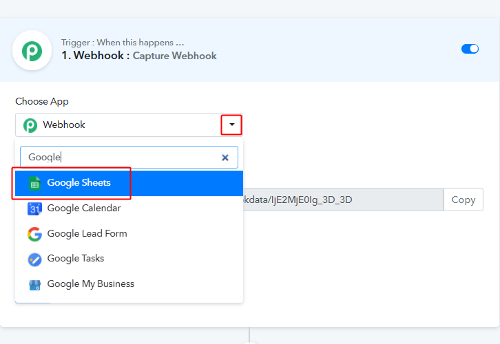 Integrate Google Sheets