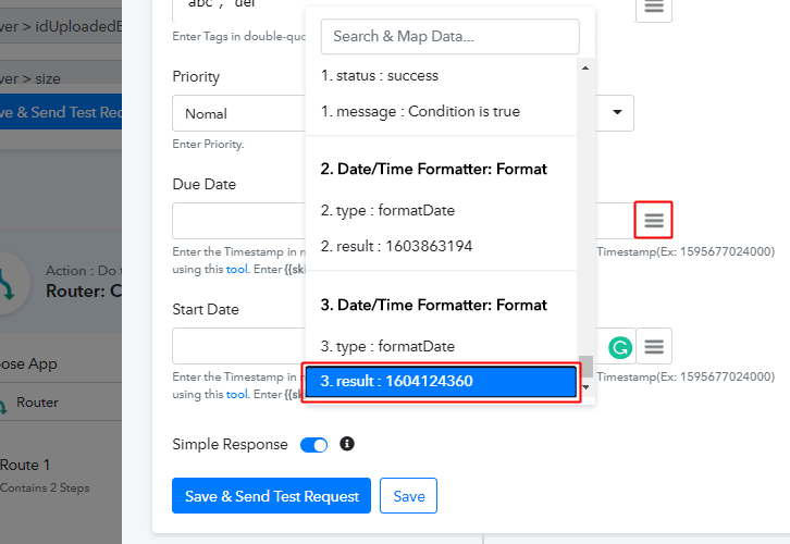 Map Formatted Due Date